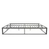 55.51 in. W Gray Full Size Metal Frame Platform Bed, No headboard by ANBAZAR