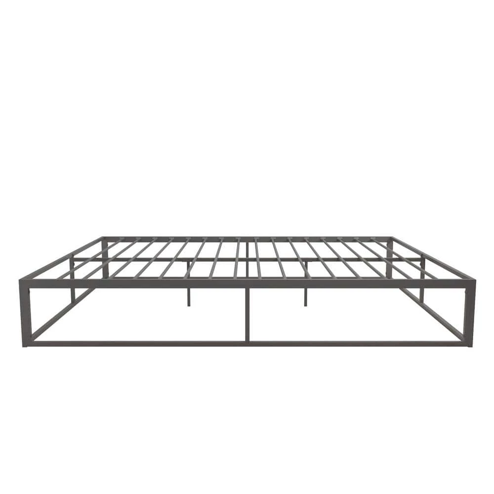 55.51 in. W Gray Full Size Metal Frame Platform Bed, No headboard by ANBAZAR 1 55.51 in. W Gray Full Size Metal Frame Platform Bed, No headboard by ANBAZAR