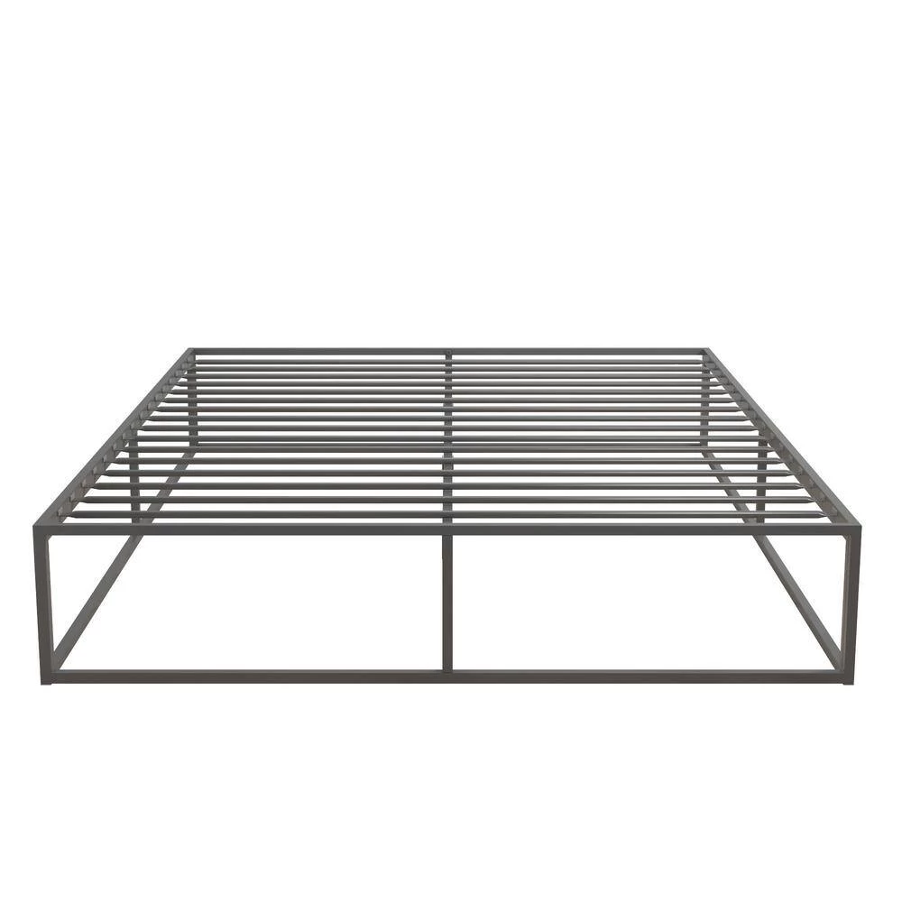 55.51 in. W Gray Full Size Metal Frame Platform Bed, No headboard by ANBAZAR 4 55.51 in. W Gray Full Size Metal Frame Platform Bed, No headboard by ANBAZAR - Image 4