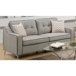 Living Room 72 in. W Slope Arm 2-piece Glossy Polyfiber Sectional Sofa Set in Gray with Sofa and Loveseat by ANBAZAR 17 Living Room 72 in. W Slope Arm 2-piece Glossy Polyfiber Sectional Sofa Set in Gray with Sofa and Loveseat by ANBAZAR -ANBAZAR Sales gray anbazar sectional sofas wkx122 gy 31 1000