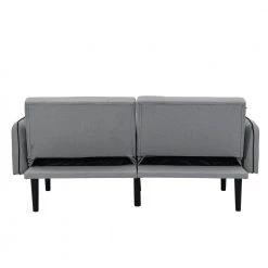 Linen Upholstered Modern Convertible Folding Ottoman Sofa Bed with Stereo, for Compact Living Spaces by ANBAZAR -ANBAZAR Sales gray anbazar sofa beds d 001012 j 66 1000