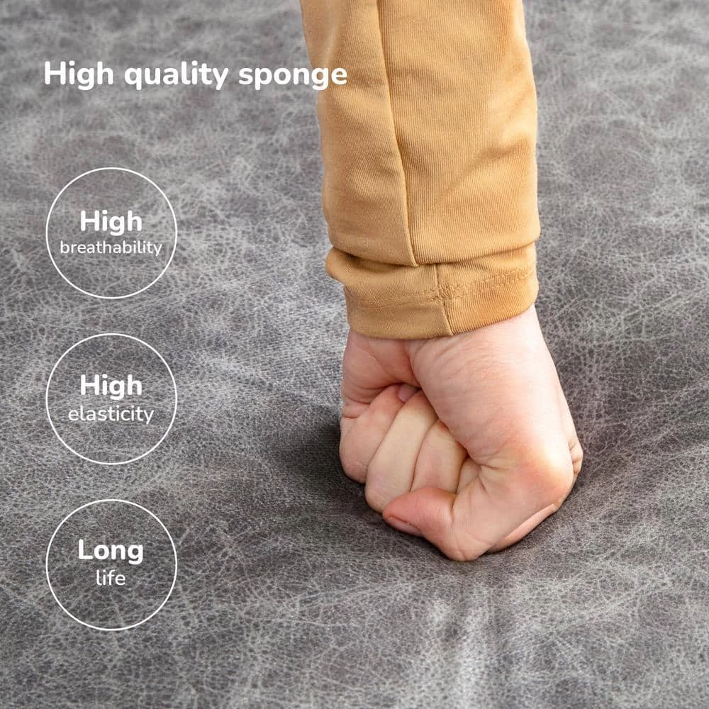 84 in. L Shape Modern Sectional Sofa Bed, Pull Out Storage Sofa Bed with Storage Chaise, 2 USB Charging Ports, Gray by ANBAZAR 6 84 in. L Shape Modern Sectional Sofa Bed, Pull Out Storage Sofa Bed with Storage Chaise, 2 USB Charging Ports, Gray by ANBAZAR - Image 6