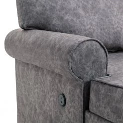 108.75" Pull-Out 6-Seater Sofa Bed, Round Arm polyfiber U Shaped Storage Sofa with 2 USB Charging Ports in Gray by ANBAZAR 16 108.75" Pull-Out 6-Seater Sofa Bed, Round Arm polyfiber U Shaped Storage Sofa with 2 USB Charging Ports in Gray by ANBAZAR -ANBAZAR Sales gray anbazar sofas couches wkx113 gy 44 1000
