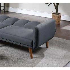 81 in. Square Arm Polyfiber Sofa, Wooden Legs, Convertible Bed, Elegant Modern Straight Sofa in Gray by ANBAZAR 14 81 in. Square Arm Polyfiber Sofa, Wooden Legs, Convertible Bed, Elegant Modern Straight Sofa in Gray by ANBAZAR -ANBAZAR Sales gray anbazar sofas couches wkx134 gy fa 1000