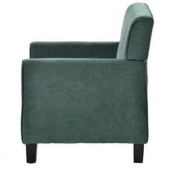 Green Upholstered Living Room Chair, Accent Armchair with Solid Wood Legs by ANBAZAR -ANBAZAR Sales green anbazar accent chairs ff113 v 1d 1000