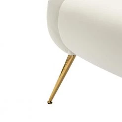 Velvet Accent Chair,Tufted Button Armchair, Reading Chair in Bedroom and Living Room,Leisure Chair with Metal Legs,Ivory by ANBAZAR -ANBAZAR Sales ivory anbazar accent chairs wjz 113a 4f 1000