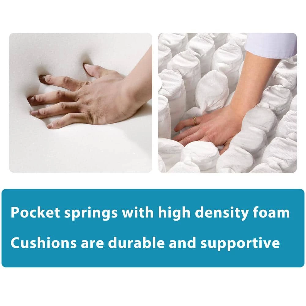 Upholstered Modern British Arm Classic U-shaped 10*86" Sofa includes a 3-Pillow Sectional Sofa Light Gray by ANBAZAR 7 Upholstered Modern British Arm Classic U-shaped 10*86" Sofa includes a 3-Pillow Sectional Sofa Light Gray by ANBAZAR - Image 7