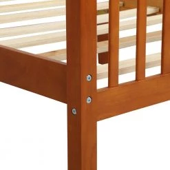 Twin Size Platform Bed Frame Wood Twin Size Platform Bed with Headboard and Footboard for Kids Oak by ANBAZAR -ANBAZAR Sales medium wood anbazar kids beds 00256anna 76 1000