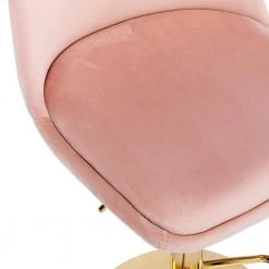 32 in. Velvet Counter Height Adjustable Bar Stools, Swivel Dining Chairs with backrest and footrest(Set of 1), Pink by ANBAZAR -ANBAZAR Sales pink anbazar bar stools d 001045 pk 76 1000