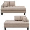 64 in. Tufted Chaise Lounge, Textured Fabric Upholstered Lounge Chairs in Gray w/Pillow (Set of 2) by ANBAZAR