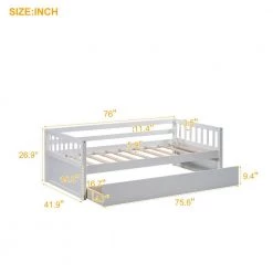 Wood Daybed with Storage Drawers, Twin Size Daybed Sofa Bed Frame for Bedroom, Guest Room, Living Room, White by ANBAZAR -ANBAZAR Sales white anbazar daybeds 00054anna 1f 1000