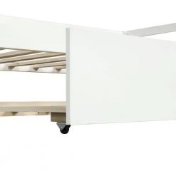 White Twin Size Daybed with Trundle, Wooden Daybed Frame, Wood Twin Daybed with Trundle by ANBAZAR -ANBAZAR Sales white anbazar daybeds 00081anna 76 1000