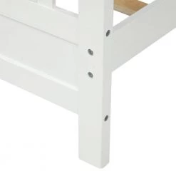 Twin Bed Frame, Platform Wood Bed Frame with Headboard, No Box Spring Needed (White, Twin) by ANBAZAR -ANBAZAR Sales white anbazar kids beds 00044anna 44 1000