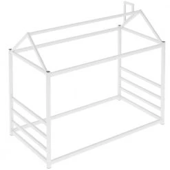 White Twin Size Metal House Beds with Roof and Chimney, Toddlers Kids Floor Platform Bed Frame with House Shape Roof by ANBAZAR 14 White Twin Size Metal House Beds with Roof and Chimney, Toddlers Kids Floor Platform Bed Frame with House Shape Roof by ANBAZAR -ANBAZAR Sales white anbazar kids beds 00952anna 44 1000