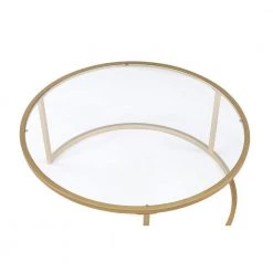 Elegant Faux Marble & Gold Nesting Table Set, with Gold Metal Frame and Faux Marble Top by ANBAZAR -ANBAZAR Sales white anbazar nesting tables d 001319 j 44 1000