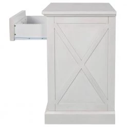 Solid Wood 1-Drawer White Nightstand with Open Shelf, Modern Nightstand Bedside Table End Table 21.3''L*15.9''W*26''H by ANBAZAR -ANBAZAR Sales white anbazar nightstands 01732anna k fa 1000