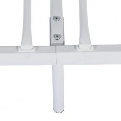 White Bed Frame, Twin size Platform Bed, Frame Bed with High Headboard and Footboard, Metal Tube, No Box Spring by ANBAZAR -ANBAZAR Sales white anbazar platform beds wjz 131 4f 1000