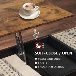 Lift Top Coffee Table with Storage Shelf and 2 Hidden Drawer Compartment for Living Room by ANBAZAR 15 Lift Top Coffee Table with Storage Shelf and 2 Hidden Drawer Compartment for Living Room by ANBAZAR -ANBAZAR Sales wood grain anbazar coffee tables d 001306 j fa 1000